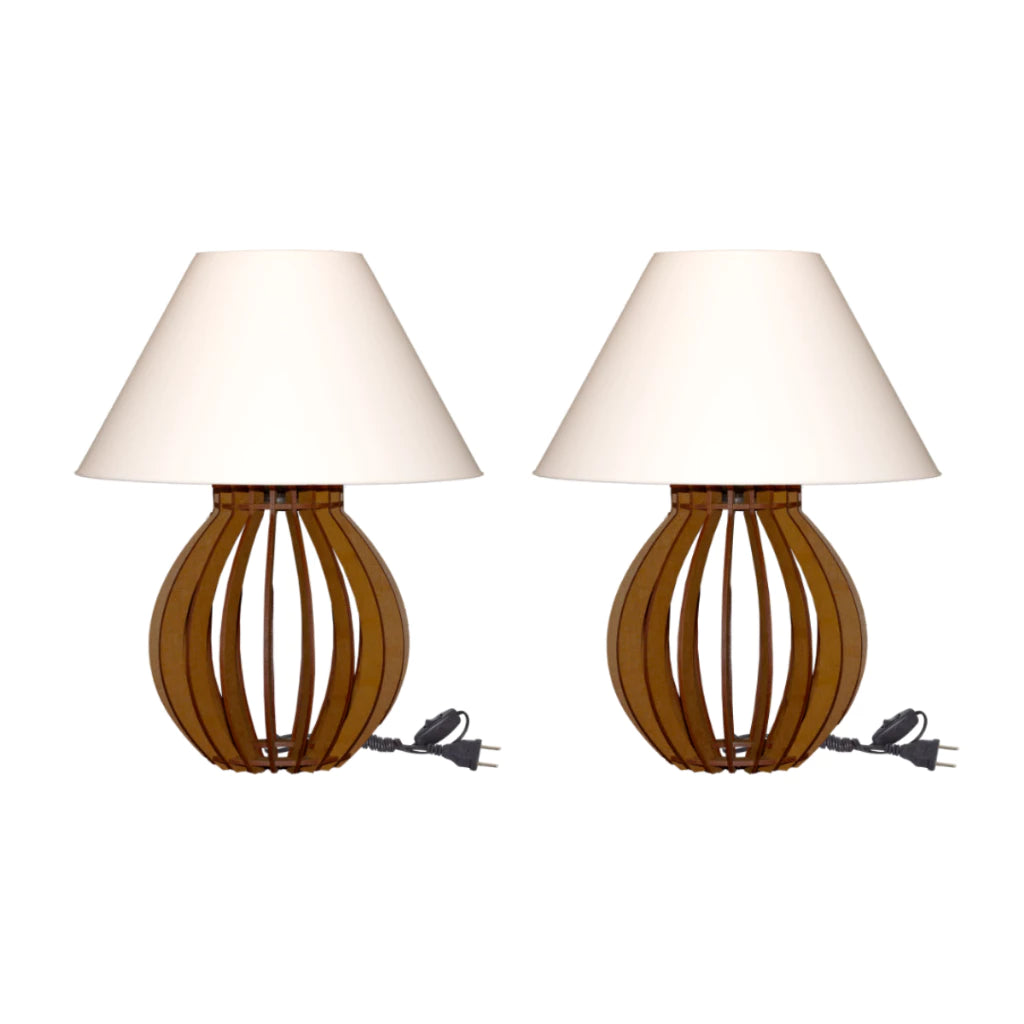 Kit 2 Abajures La Finesse com Cúpula – Elegância e Sofisticação para Sua Decoração