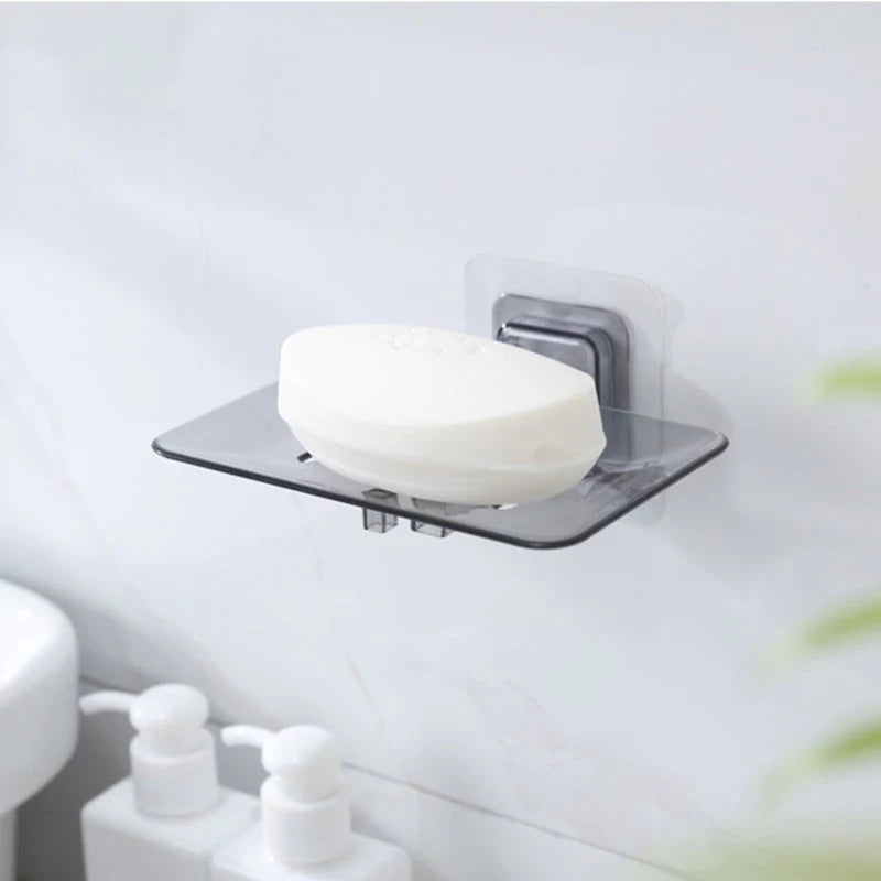 Suporte Porta Sabonete Vazado Transparente Parede Banheiro