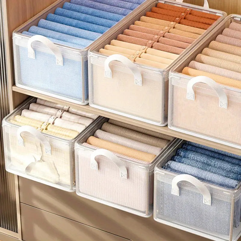 Kit Caixas de Armazenamento de Roupa de PVC – Grande Capacidade e Fácil Organização