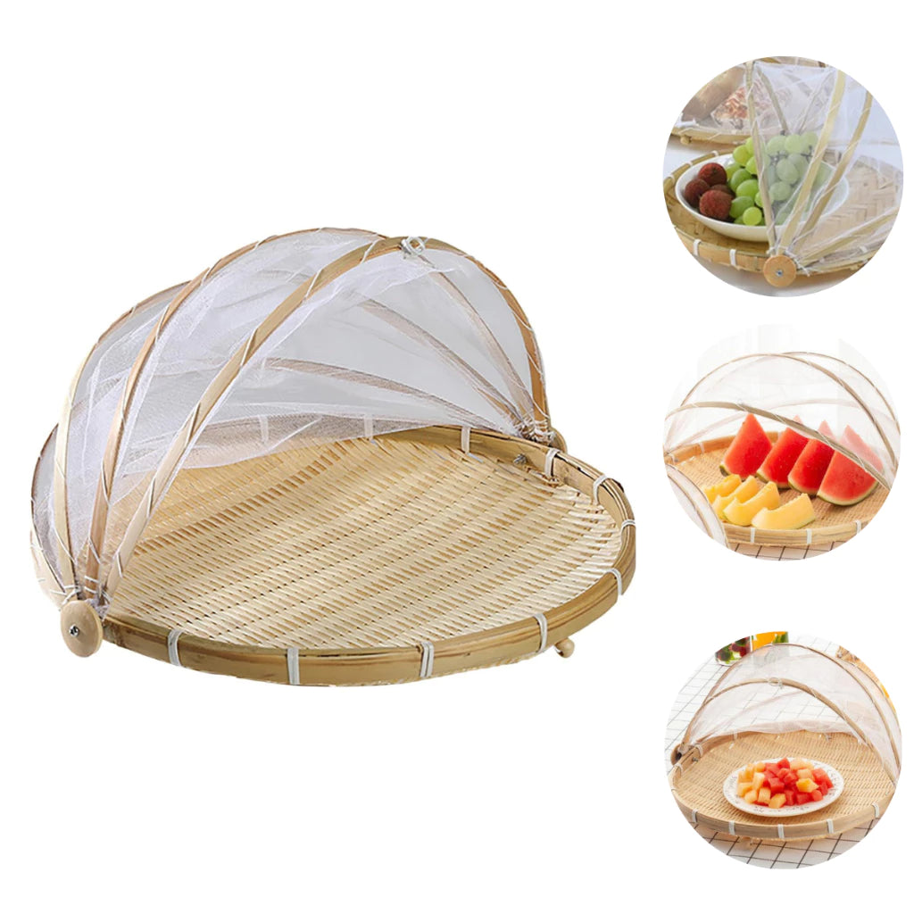 Cesto Porta Pães e Bolos com Cobertura Retrátil