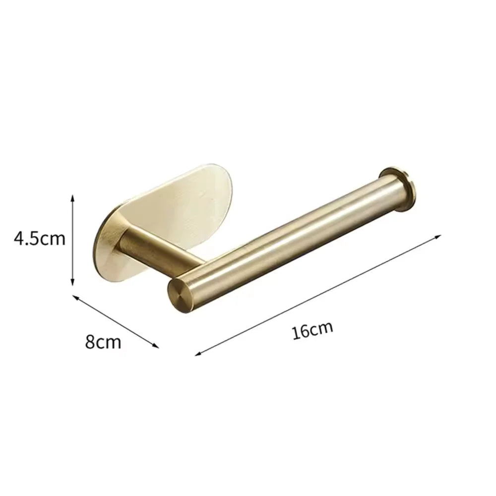 Kit Acessórios Banheiro Cabide Toalheiros Papeleira 4 Peças Dourado