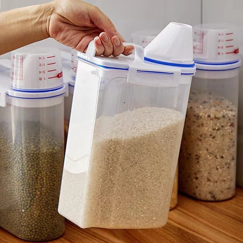 Kit 2 Pote Hermético com Copo Medidor Bico Dosador 2.5L