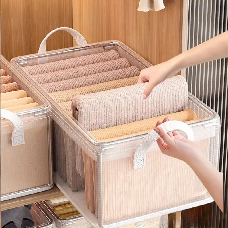 Kit Caixas de Armazenamento de Roupa de PVC – Grande Capacidade e Fácil Organização