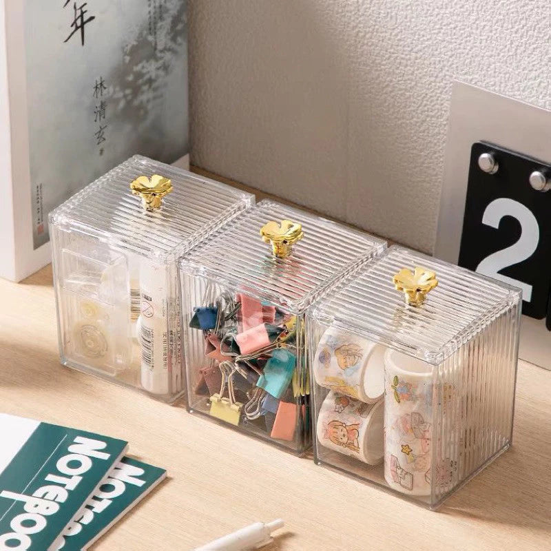 Kit Porta Algodão Cotonete Multiuso com Tampa