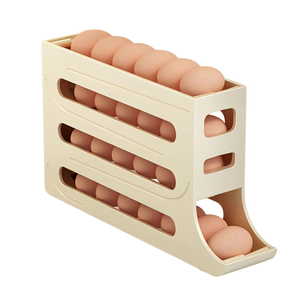 Organizador Porta Ovos 4 Andares Rolante – Suporte para 30 Ovos