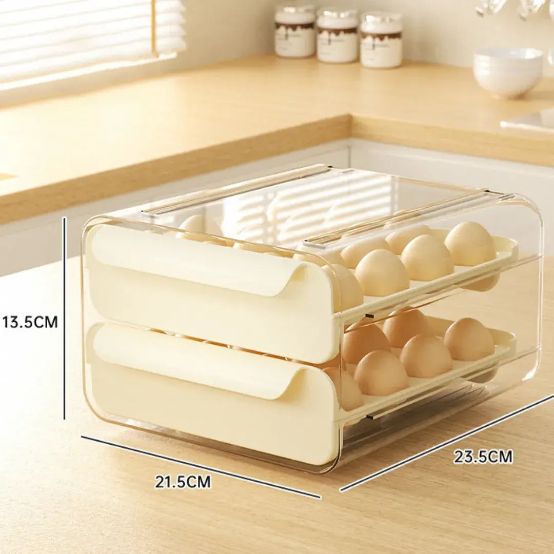 Organizador de ovos com design moderno e funcional, ideal para cozinhas organizadas.