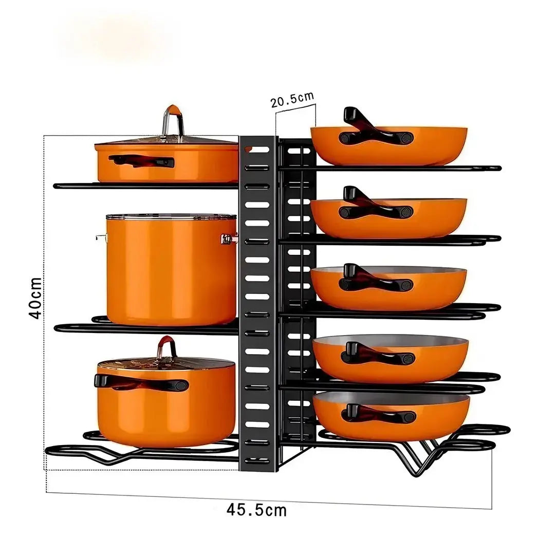 Organizador Rack para Panelas com 8 Camadas