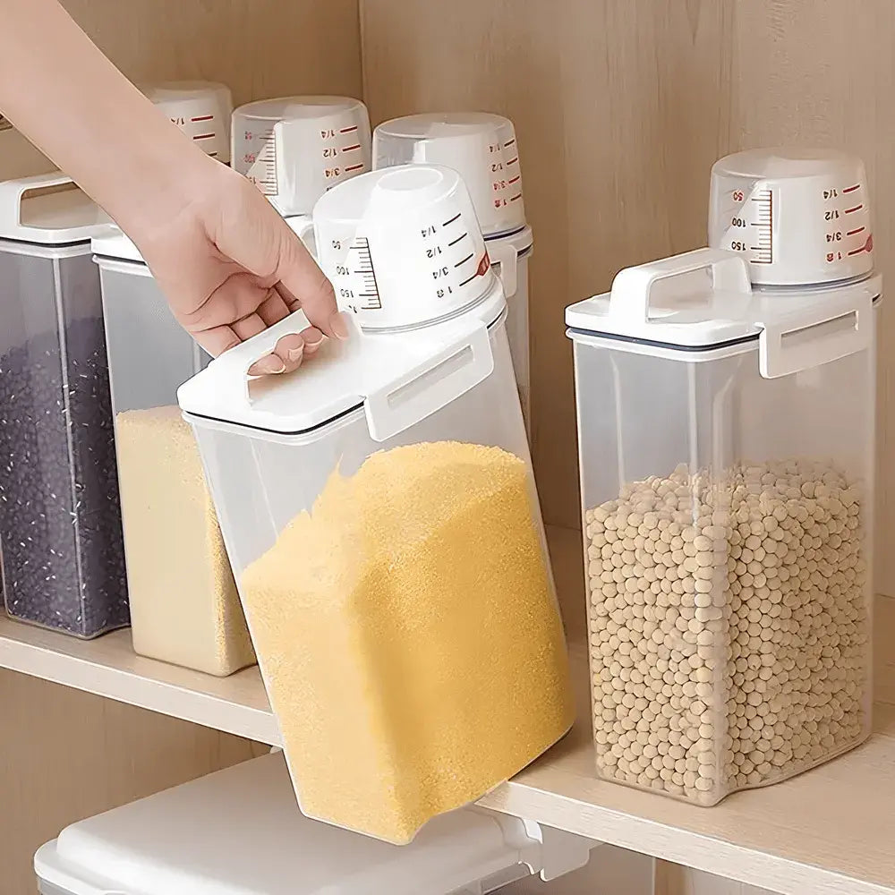 Pote Hermético 2L Com Medidor Organizador De Alimentos Mantimentos
