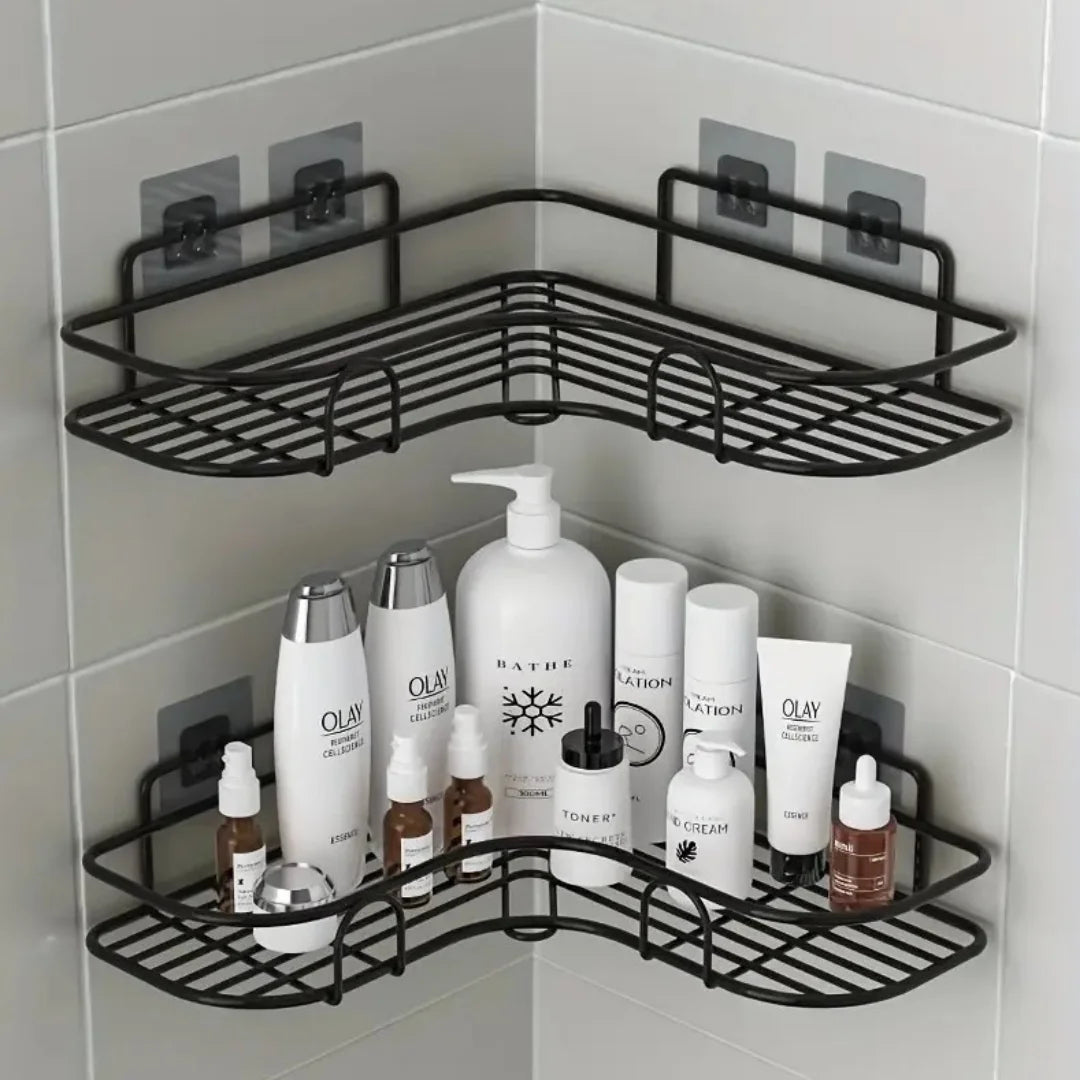 Kit 2 Prateleira Para Banheiro Canto Porta Shampoo