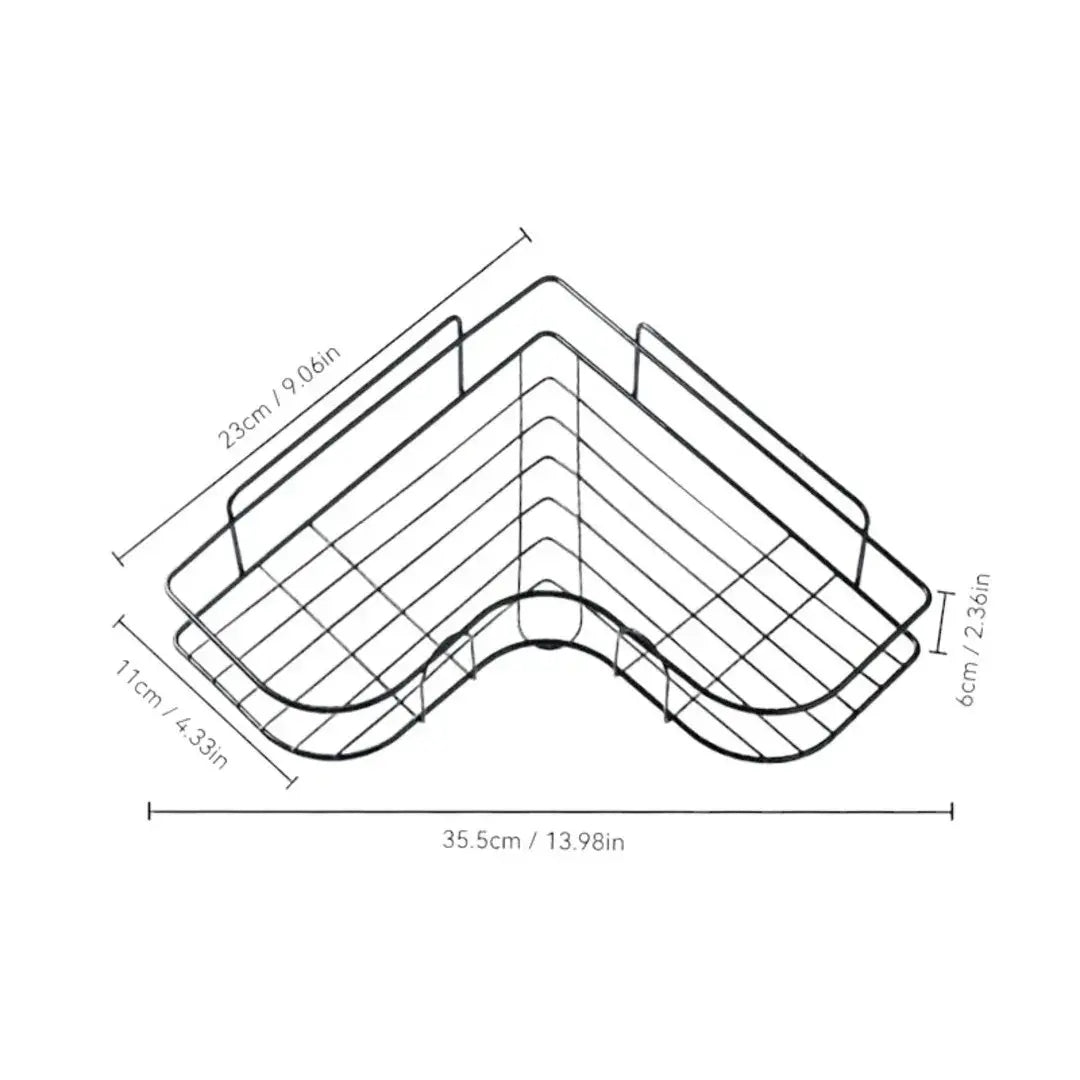 Kit 2 Prateleira Para Banheiro Canto Porta Shampoo