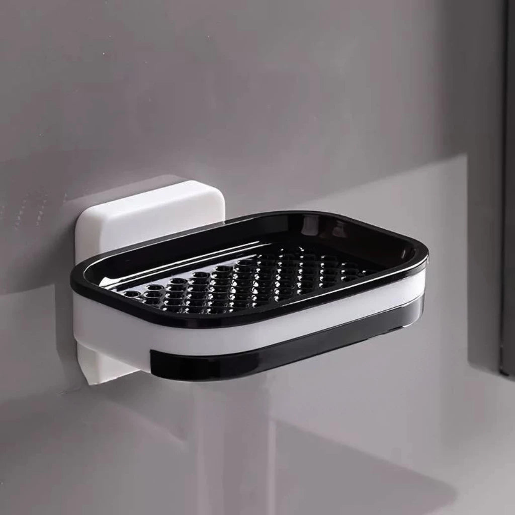 Saboneteira Adesiva de Parede Camada Dupla – Com Bandeja e Sem Perfuração