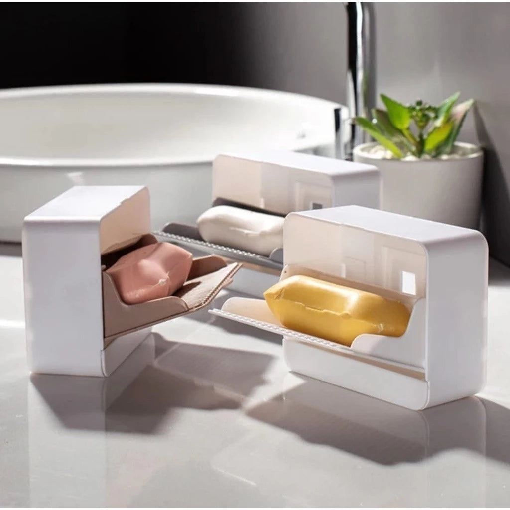 Saboneteira Suporte para Parede com Fixação Adesiva – Porta Sabonete Prático e Sem Perfuração