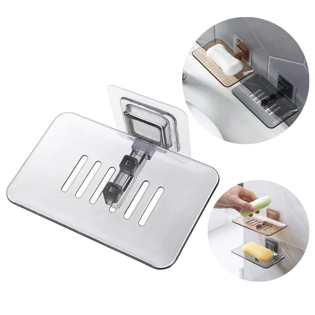 Suporte Porta Sabonete Vazado Transparente Parede Banheiro