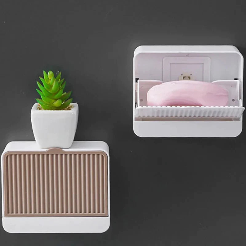 Saboneteira Suporte para Parede com Fixação Adesiva – Porta Sabonete Prático e Sem Perfuração