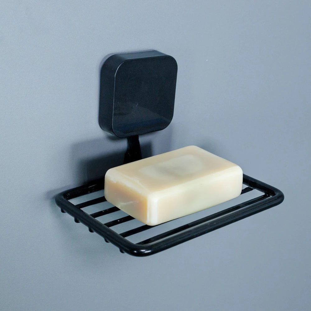 Porta Sabonete Saboneteira Sabão De Aço Com Adesivo Para Fixação Para Parede