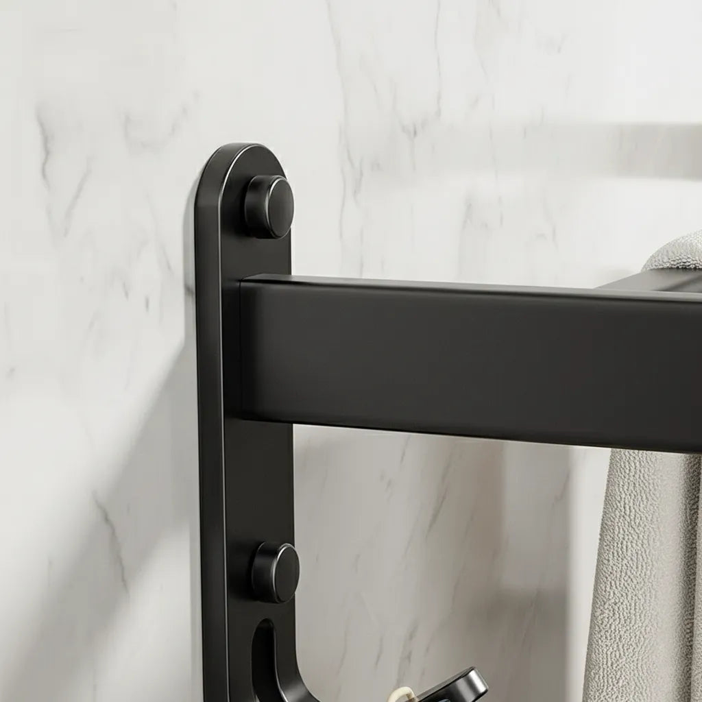 Toalheiro Banheiro Premium Sem Furos Preto