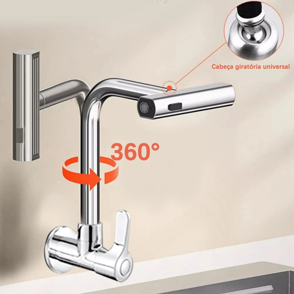 Torneira De Cozinha Cascata 360° Com 3 Funções
