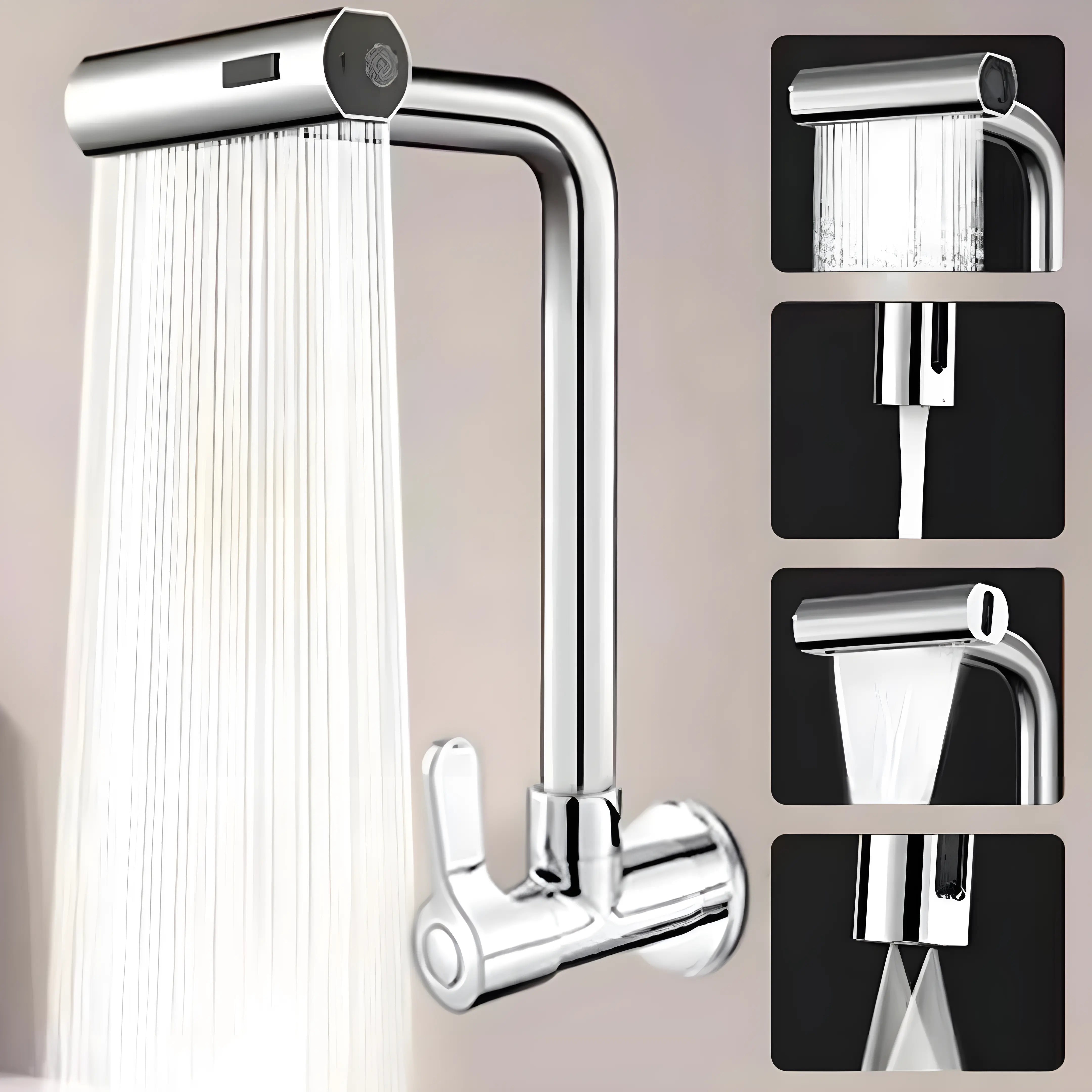 Torneira De Cozinha Cascata 360° Com 3 Funções