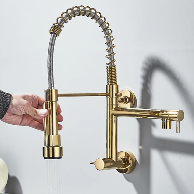 Torneira Cozinha Gourmet Monocomando De Parede Móvel Misturador Cozinha Água Fria