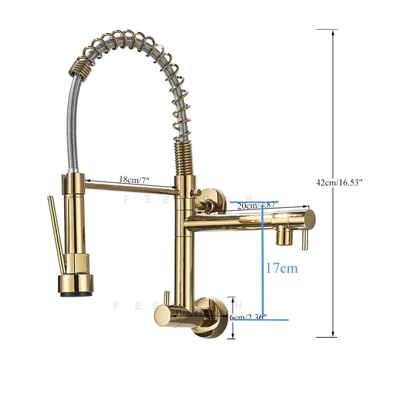 Torneira Cozinha Gourmet Monocomando De Parede Móvel Misturador Cozinha Água Fria
