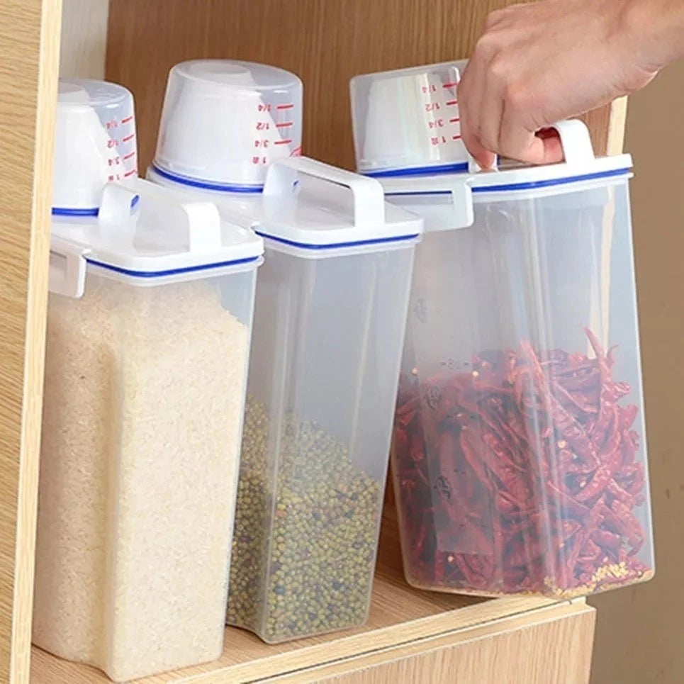 Kit 2 Pote Hermético com Copo Medidor Bico Dosador 2.5L