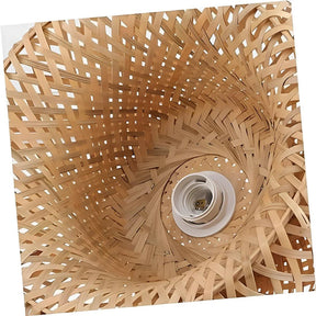 Lustre de Bambu Rattan Feito à Mão, detalhes - Artique