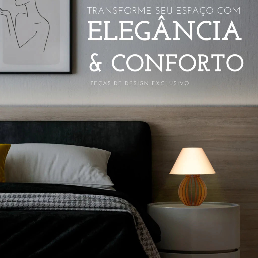 Kit 2 Abajures La Finesse com Cúpula – Elegância e Sofisticação para Sua Decoração