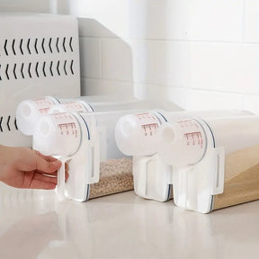 Kit 3 Potes Hermético 2L Com Medidor Organizador De Alimentos