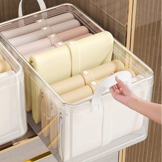 Kit Caixas de Armazenamento de Roupa de PVC – Grande Capacidade e Fácil Organização