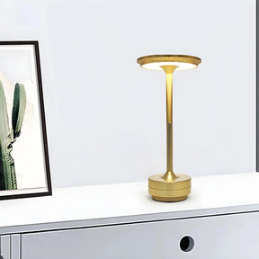 Candeeiro de mesa nórdico, toque de luxo em dourado para sua sala