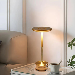 Candeeiro de mesa nórdico dourado, iluminação suave para o seu espaço