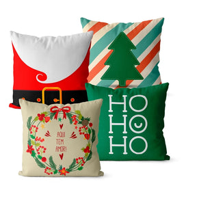 Capas de almofadas decoração natal 42x42 Conjunto 4 Unidades