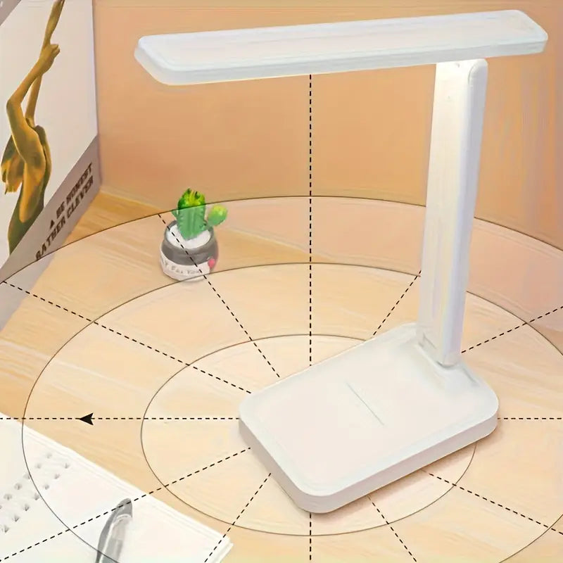 Luminária de Mesa Recarregável – 3 Modos de Luz e Haste Flexível para Leitura ou Estudo
