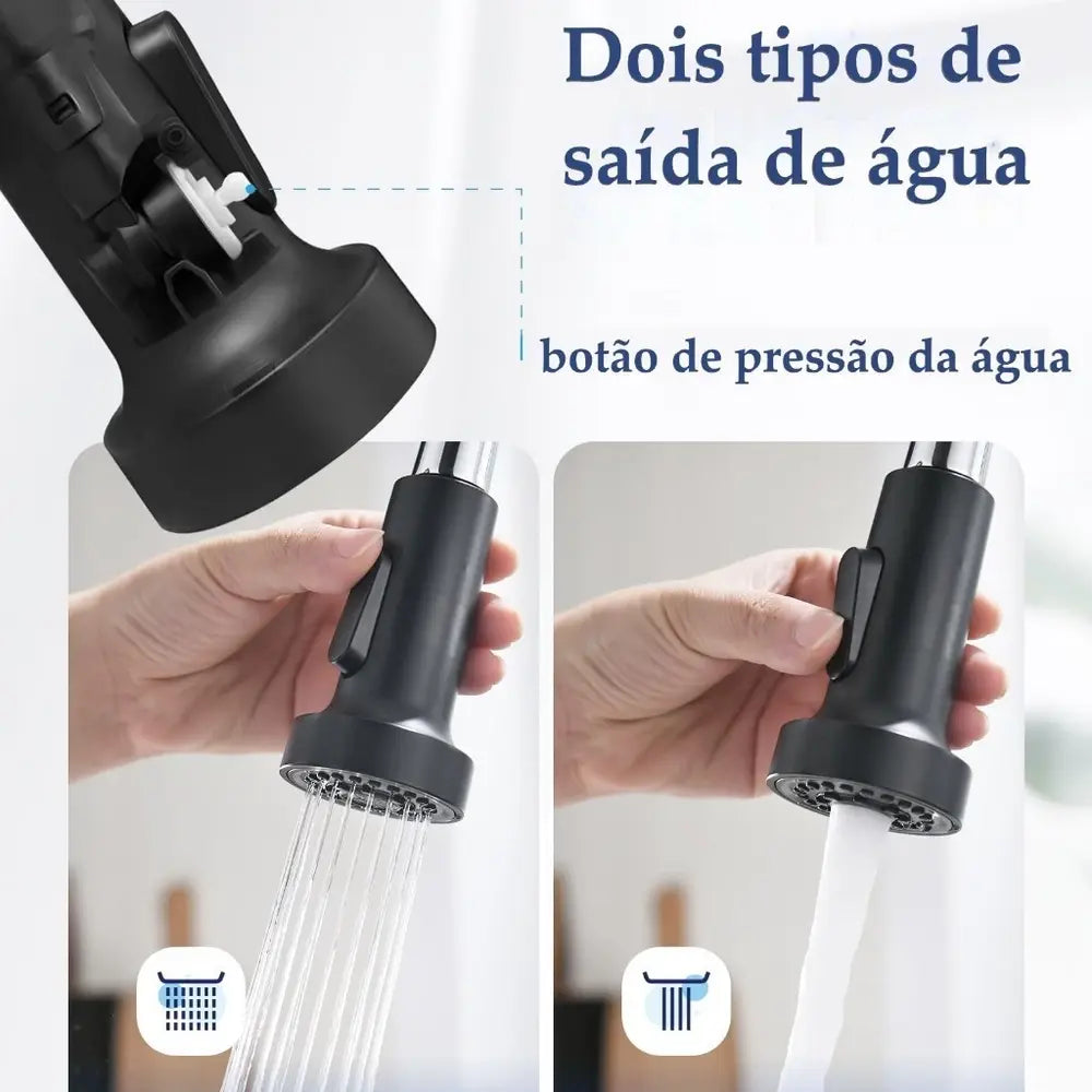 Torneira Gourmet com Chuveiro 360° - Sofisticação e Praticidade para Sua Cozinha