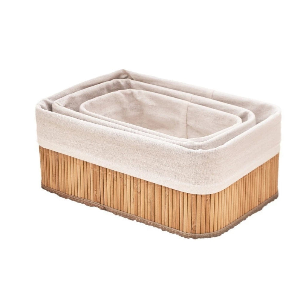 Visão interna do cesto sem o forro, mostrando a estrutura reforçada e o fundo plano e estável.