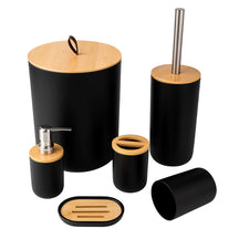 Kit Com 6 Peças Banheiro Conjunto Completo Lixeira Com Tampa