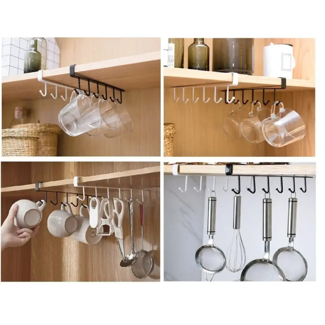 Kit 3 Suportes de Metal para Xícaras e Utensílios