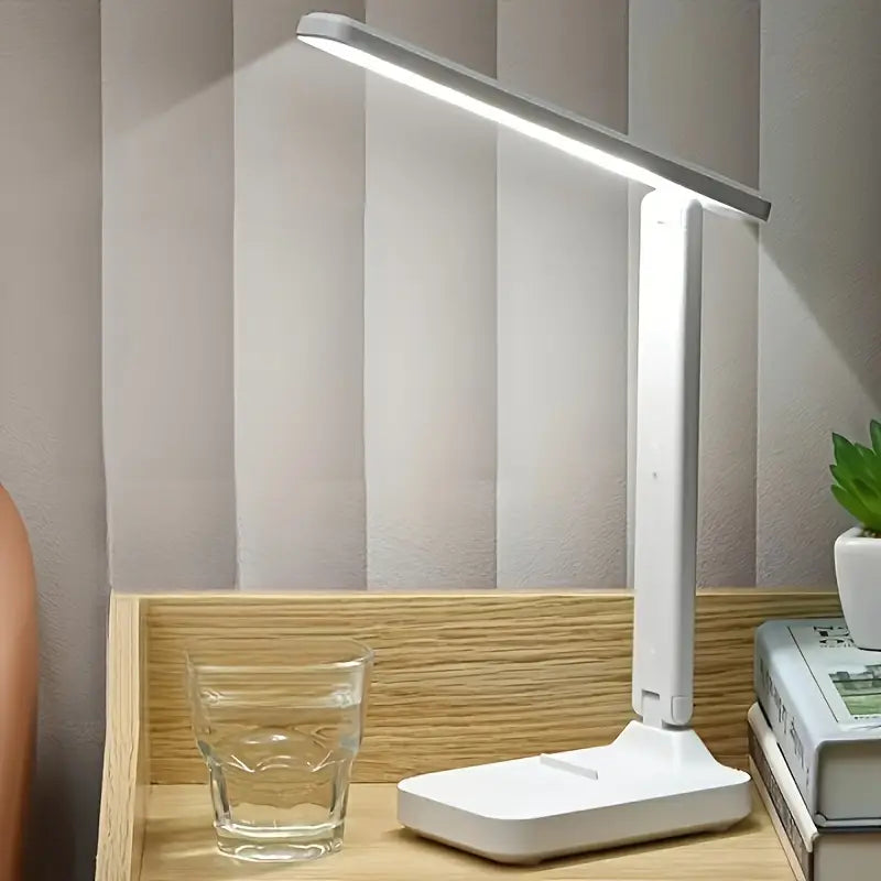 Luminária de Mesa Recarregável – 3 Modos de Luz e Haste Flexível para Leitura ou Estudo