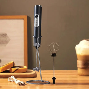 Mini Mixer Elétrico 2 em 1 – Batedor e Misturador para Café, Leite, Ovos e Bebidas