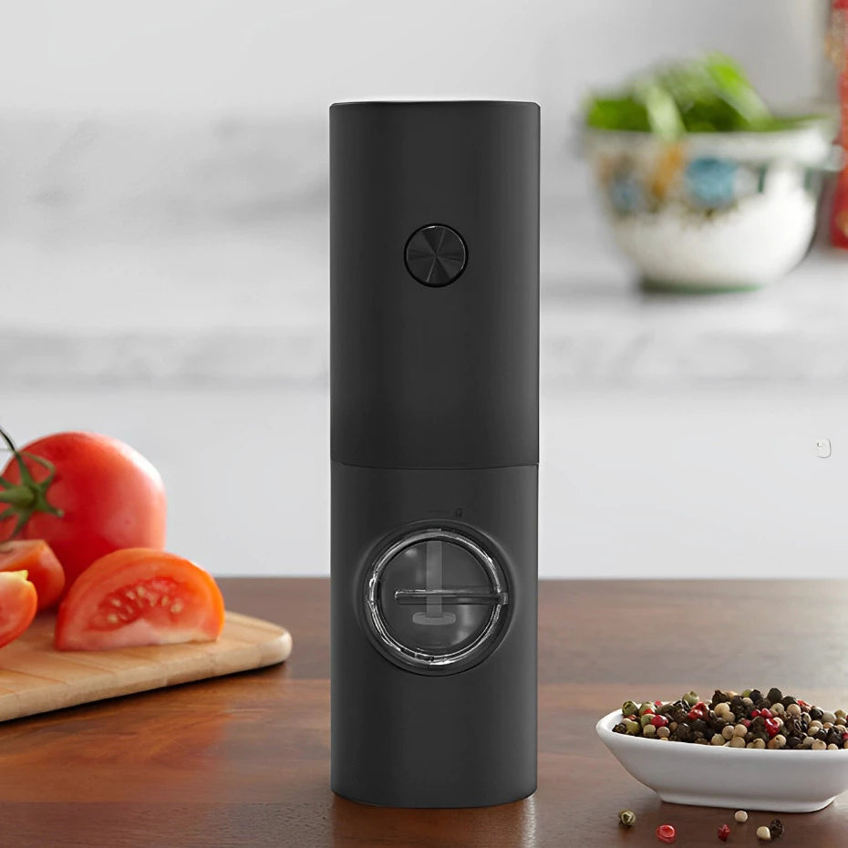 Moedor Elétrico Automático de Sal, Pimenta e Temperos – Com Ajuste de Moagem