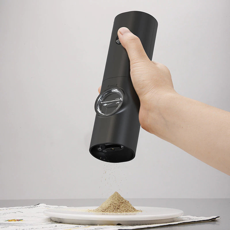 Moedor Elétrico Automático de Sal, Pimenta e Temperos – Com Ajuste de Moagem
