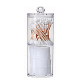 Porta Algodão e Cotonete Recipiente Duplo