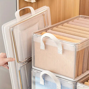 Kit Caixas de Armazenamento de Roupa de PVC – Grande Capacidade e Fácil Organização