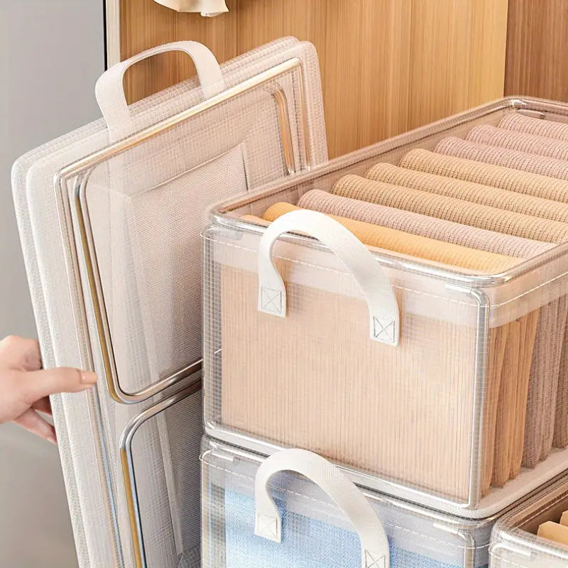 Kit Caixas de Armazenamento de Roupa de PVC – Grande Capacidade e Fácil Organização