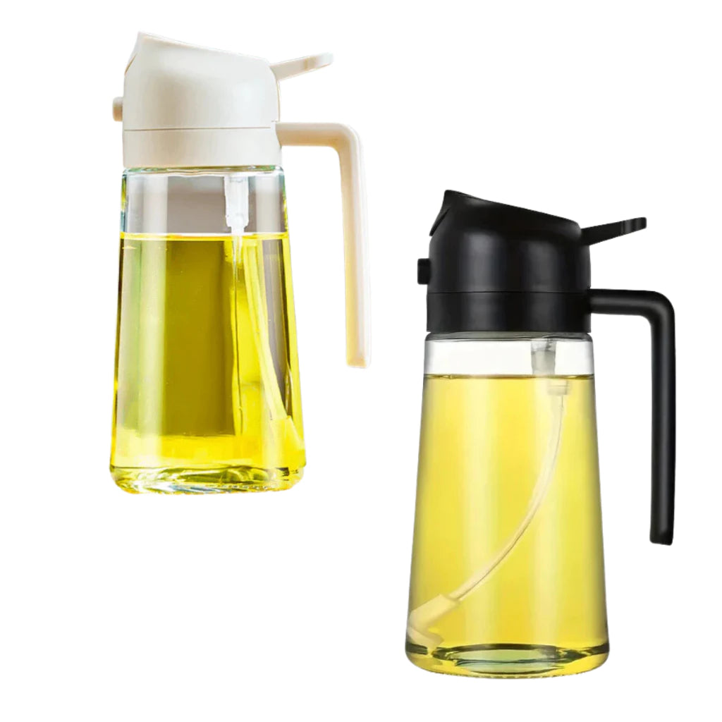 Spray Borrifador para Azeite e Óleo Antirrespingo - Porta Azeite de Vidro 470ml