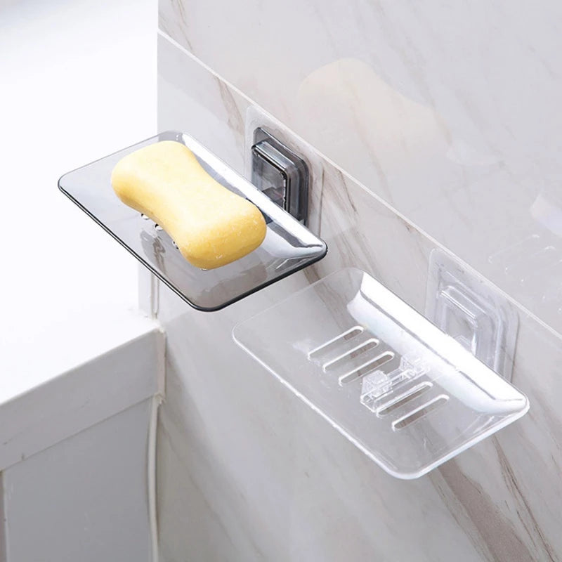 Suporte Porta Sabonete Vazado Transparente Parede Banheiro