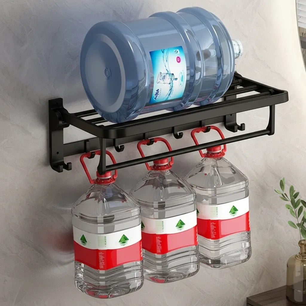 Porta Toalha Suporte Banheiro Duplo Aço Inox Premium Retratil 90°