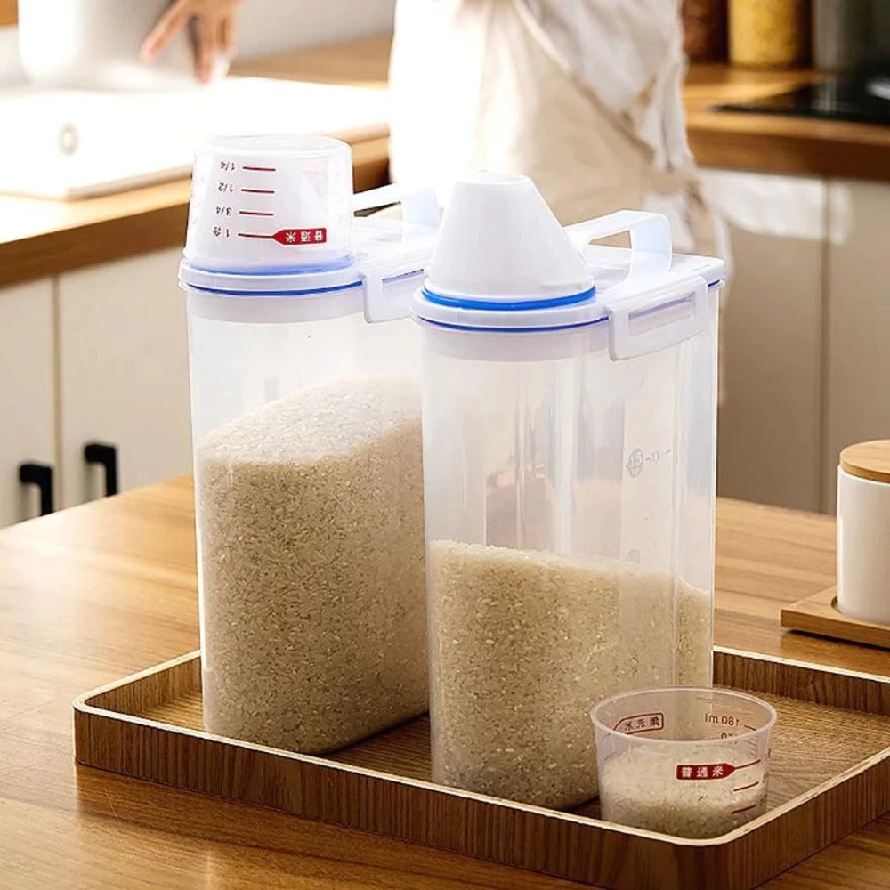 Pote Hermético 2L Com Medidor Organizador De Alimentos Mantimentos