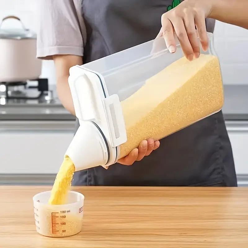 Kit 3 Potes Hermético 2L Com Medidor Organizador De Alimentos