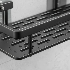 Grande plano da textura do alumínio anticorrosivo preto fosco, resistente à humidade e ao vapor do banho.